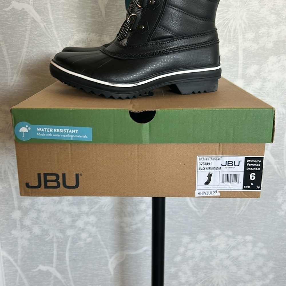 JBU by Jambu Women's Chilly Mid-Calf Boots Faux Leather Faux Fur Lined Size 6 - Picture 7 of 8